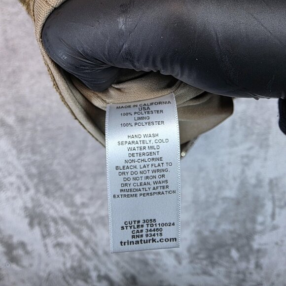 Trina Turk Dress Womens 10 Gold Sequin Blouson V Neck Dolman Sleeve Short Party - Picture 8 of 13